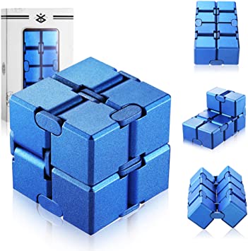 Cube infini aluminium bleu