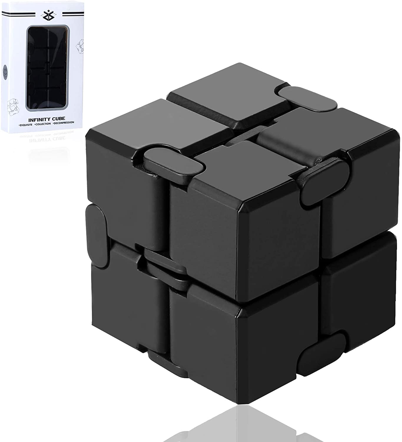cube infini aluminium noir